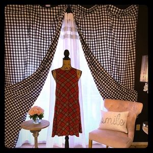 Woman’s red plaid sleeveless dress NWOT